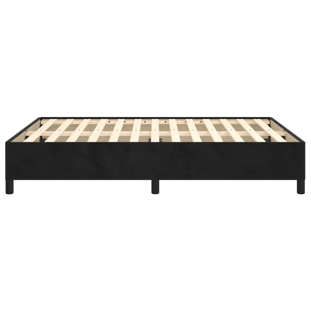 Giroletto senza Materasso-Struttura Letto Nero 140x200 cm in Velluto 815091