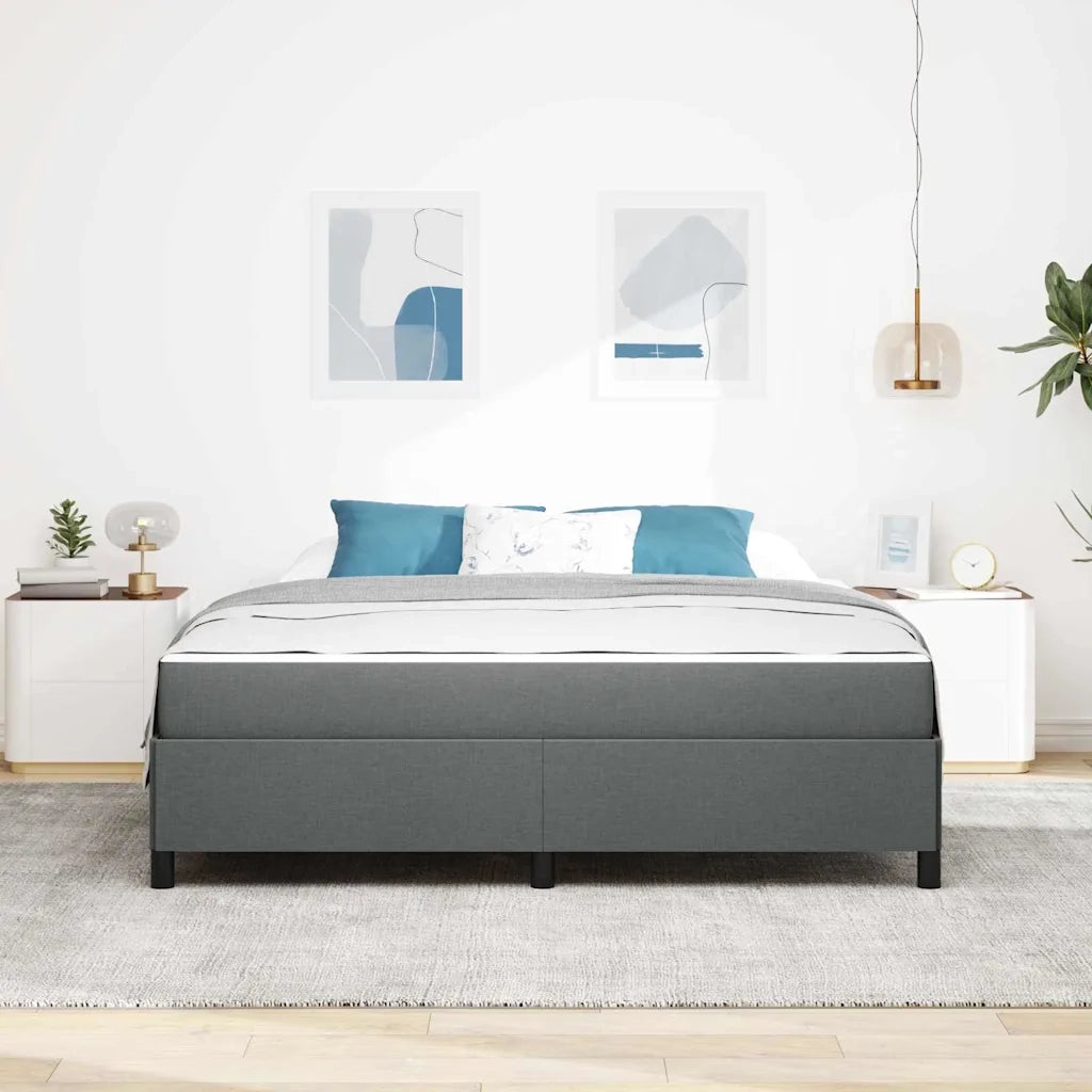 vidaXL Letto a molle Grigio scuro e Nero 180 x 200 cm