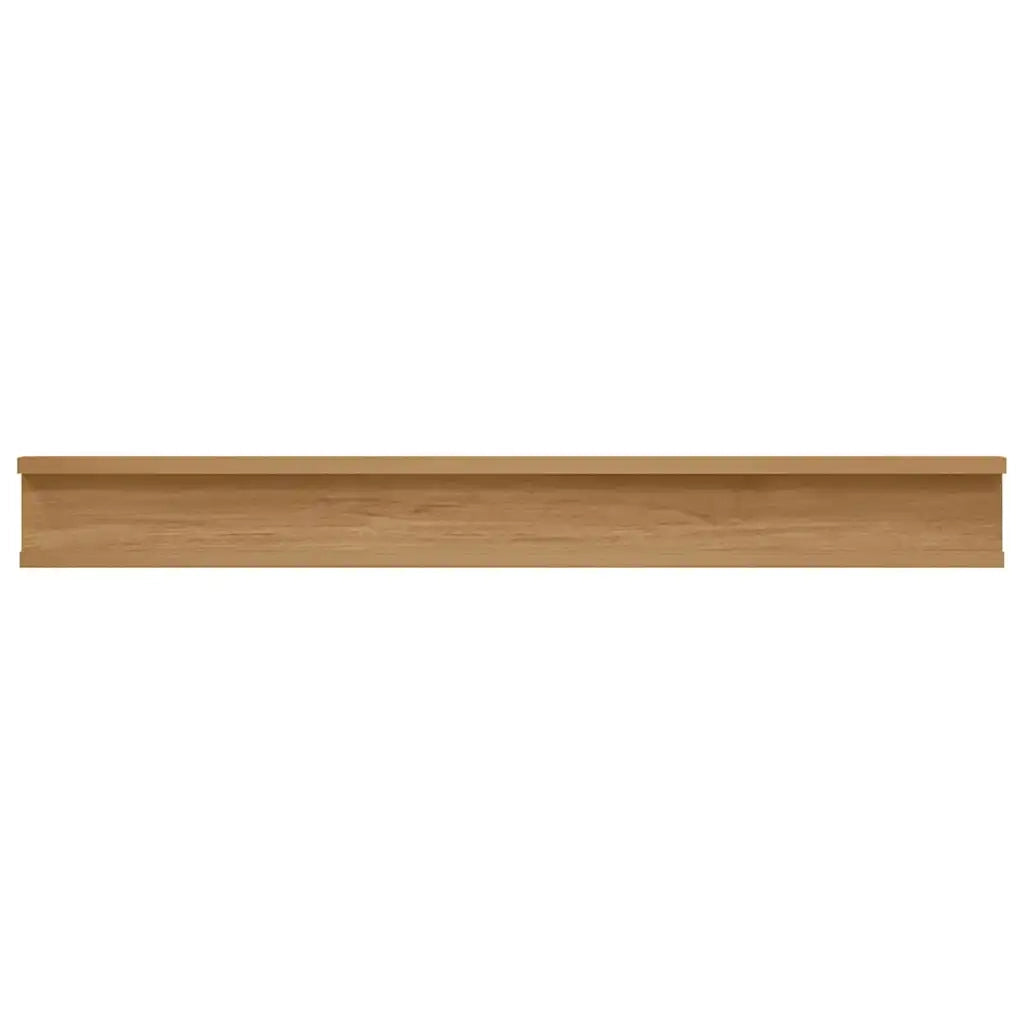 Scaffale da parete con lo scaffale 2 pcs Marrone 80 x 9 x 3 cm