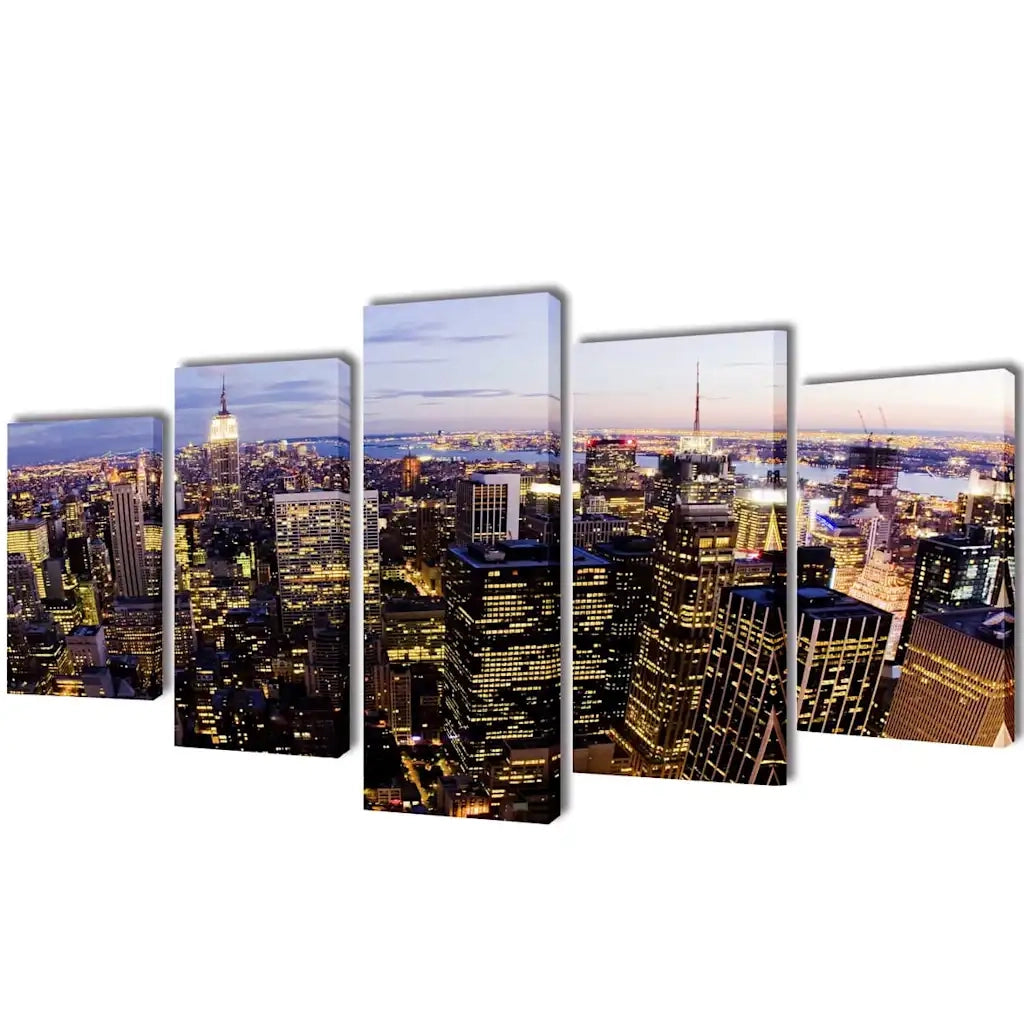 Stampa su Tela Vista Aerea Skyline New York 200x100 cm 241547
