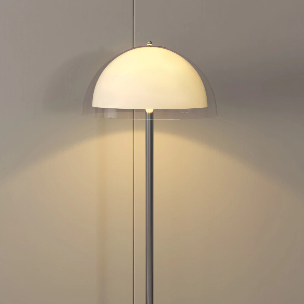 Lampada a Piantana Moderna ¨C Zephmum ¨C Bianca, Metallo e Acrilico, ?35x150 cm