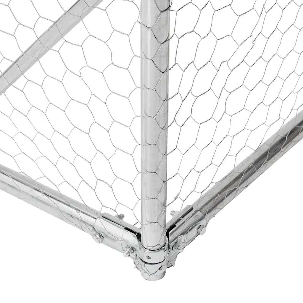 Recinto per Polli con Tetto 2,5x10x2,25 m in Acciaio Zincato 3328524