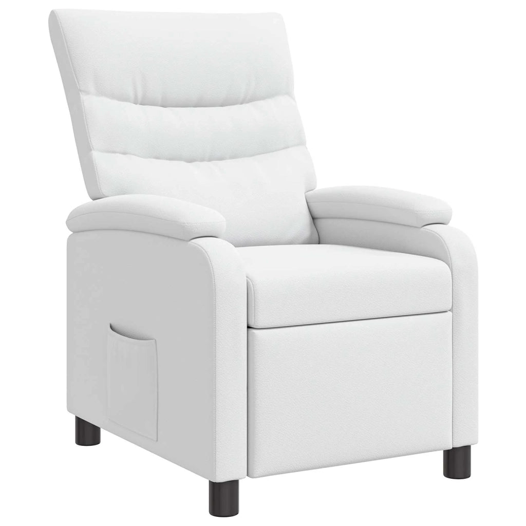 Divano Sedia-Poltrona reclinabile Bianco Similpelle 574689