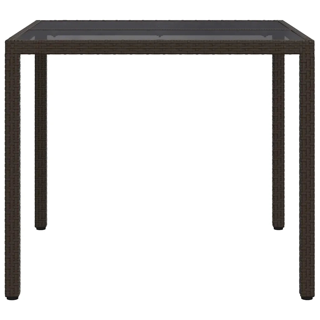Tavolo da Giardino | Tavolino da esterno Marrone 90 x 90 x 75 cm polyrattan