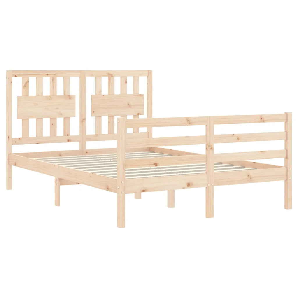 Giroletto con Testiera-Struttura Letto con testiera 120x200 cm in Legno Massello 498161