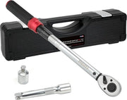 Chiavi ingranaggi a momento da 1/2 pollice 20-220 Nm per auto - set da 3 pezzi con estensione - adattatore 3/8 per camion