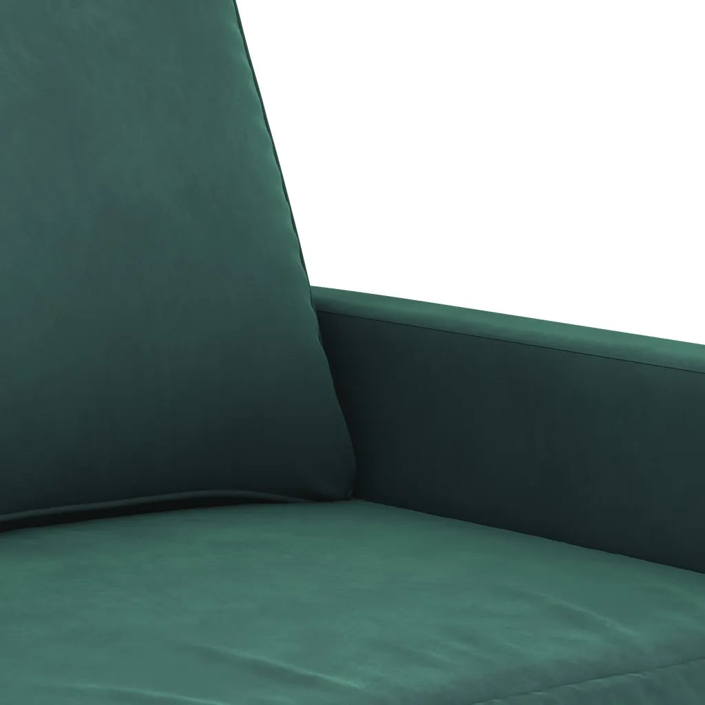 Set di Divani 4 pz Verde Scuro in Velluto