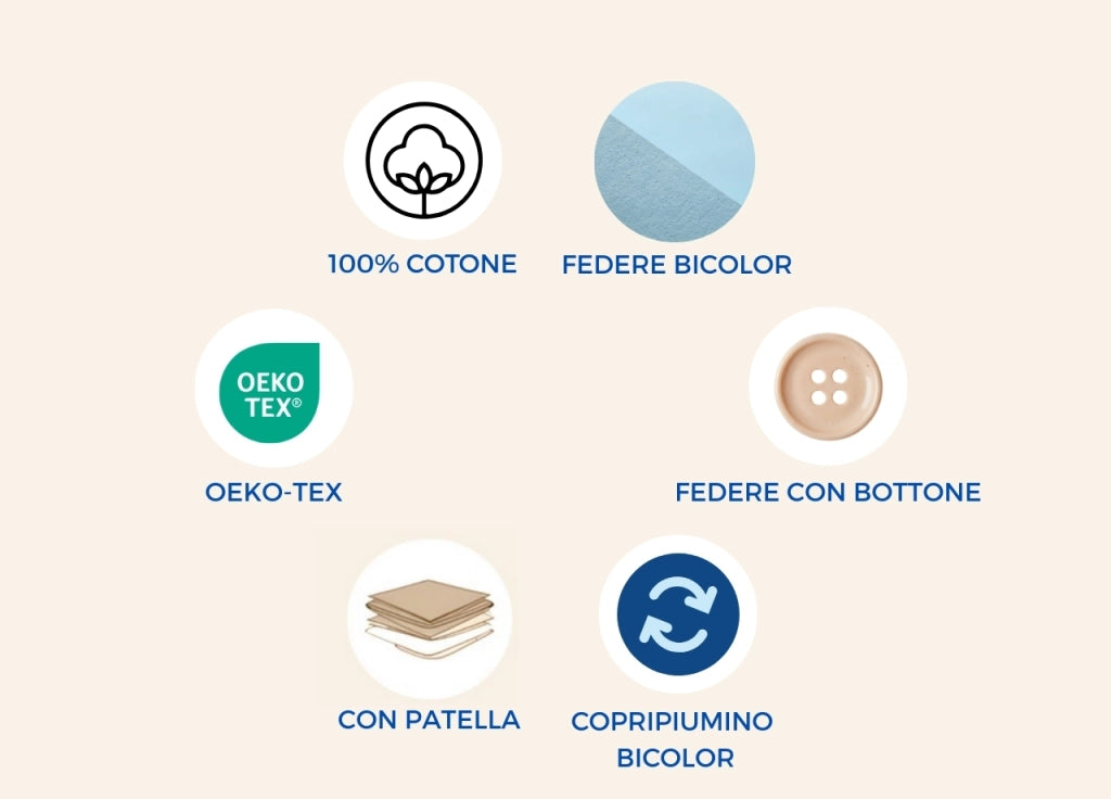 Sacco Copripiumino Bicolor Estate Inverno In 100% Cotone Tinta Unita Amici - Piazza E Mezza - Arancio