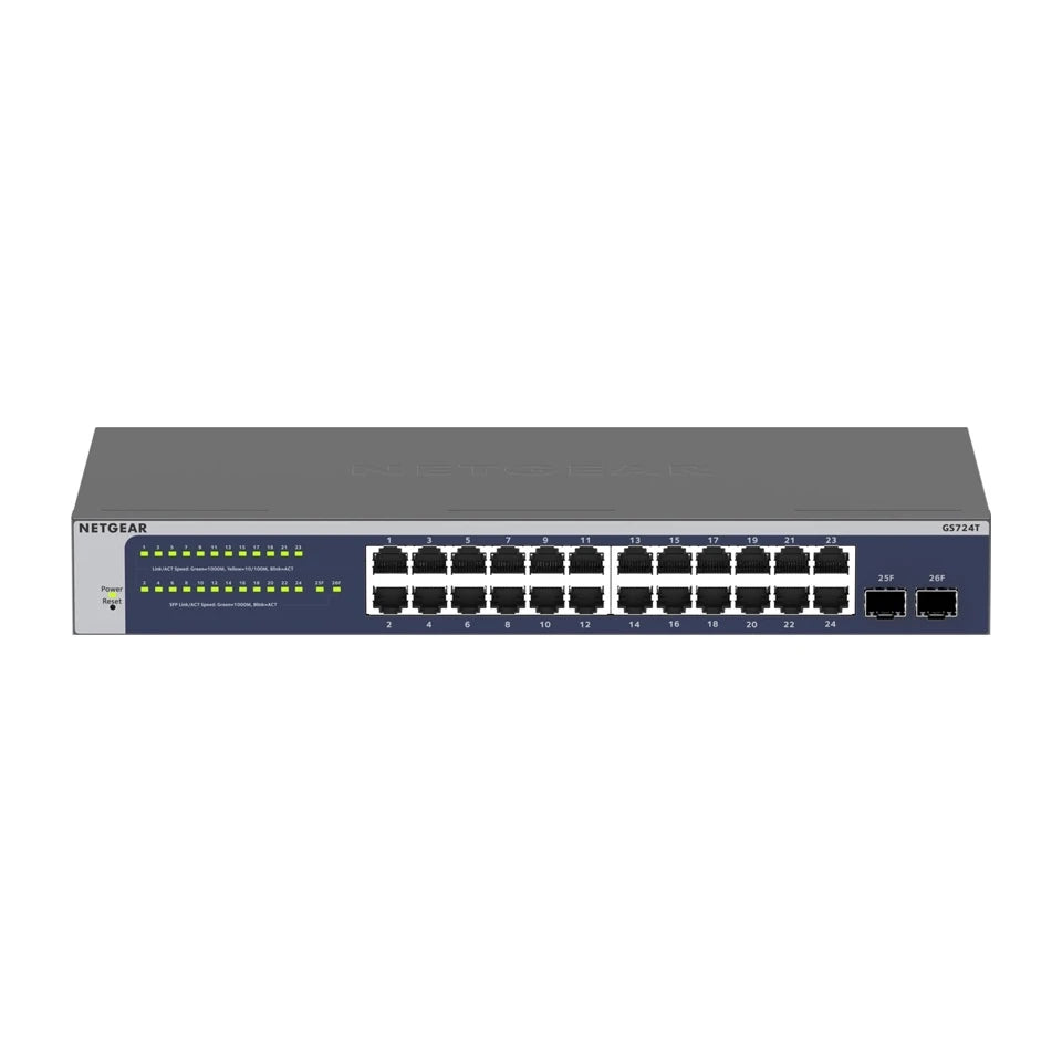 Switch Gigabit gestito NETGEAR GS724Tv6 (GS724T-600EUS) 26 porte