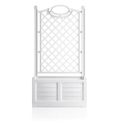 Fioriera Separè con Spalliera 80 cm - Colore Bianco
