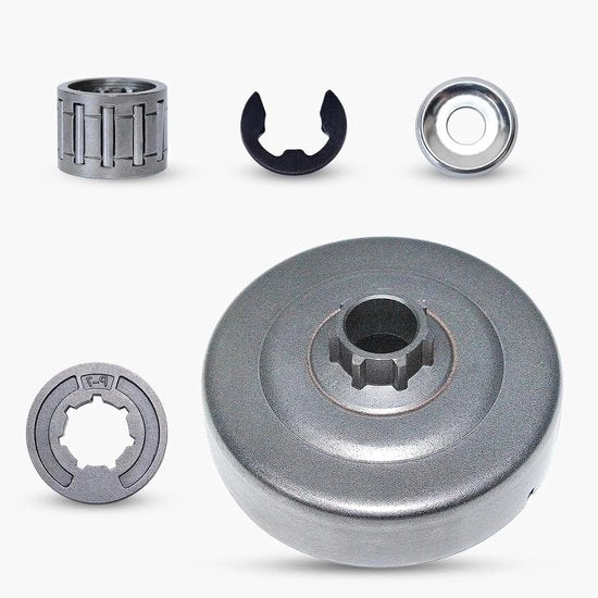 Kit di ingranaggi con 6 denti e misura catena 3/8", adatto per catene taglialegna STIHL MS170, MS180 e MS250 per prestazioni ottimali e durata