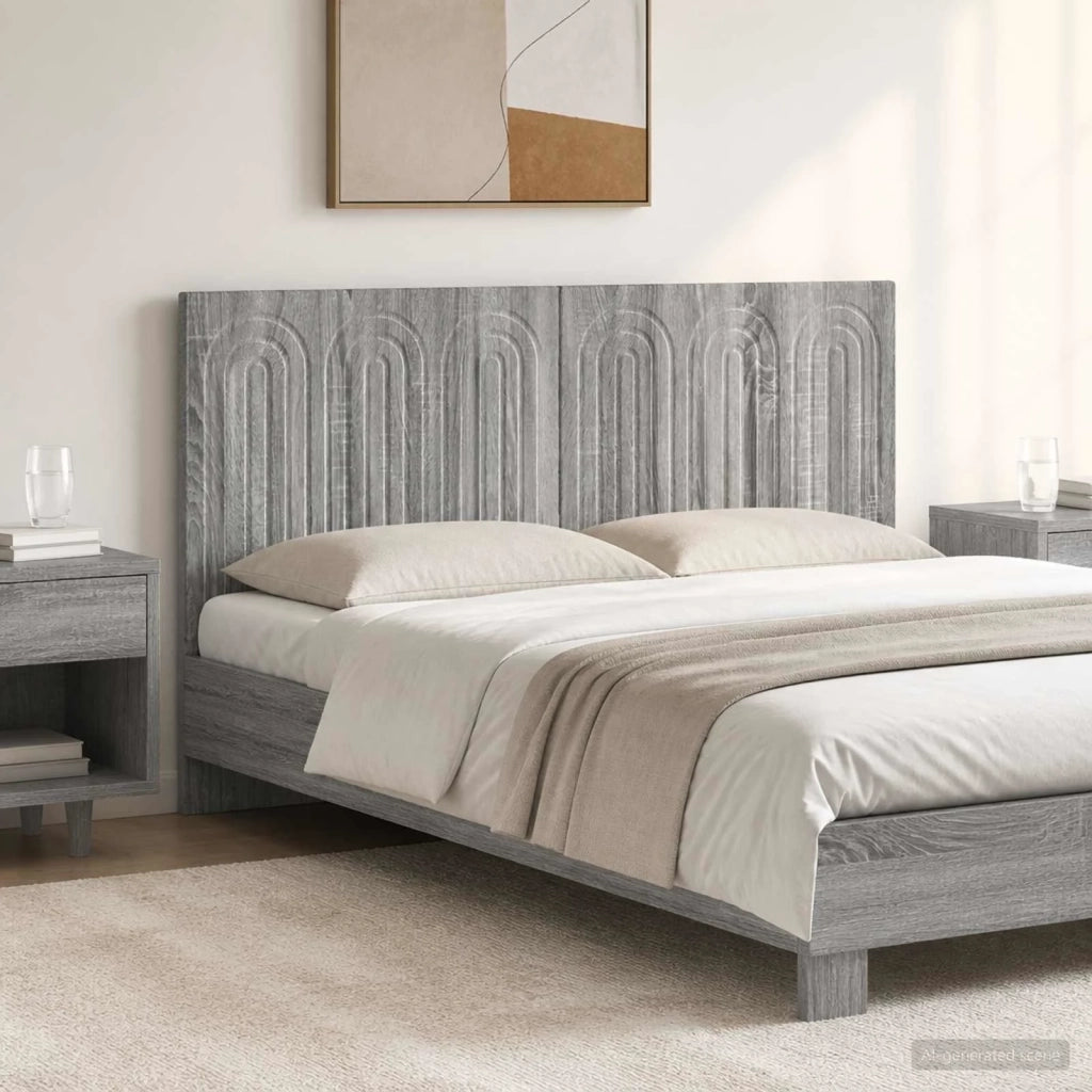 Testiera da Muro ALKMAAR Sonoma grigio Legno ingegnerizzato 896311
