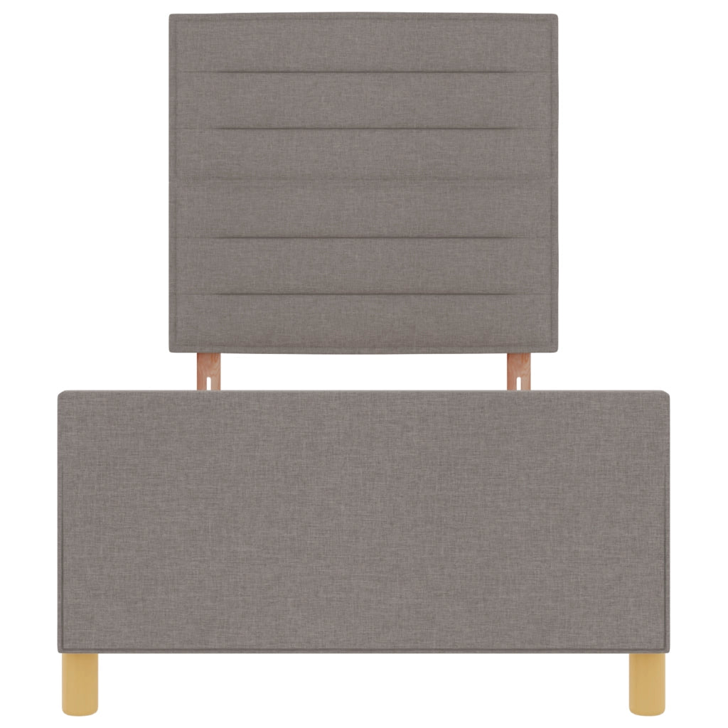 Struttura Letto in Tessuto Tortora 90x200 cm