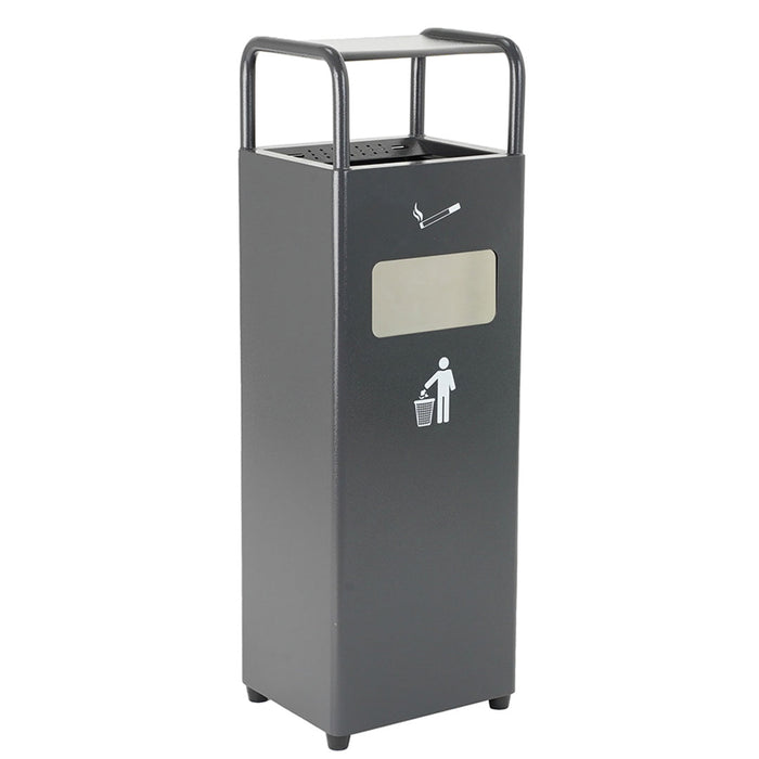 Cestino Gettacarte Posacenere 30x27x98 cm in Metallo Antracite