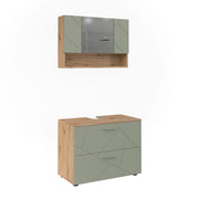 Vicco Set di mobili da bagno Verde salvia 2 parti