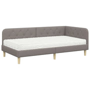 Letto singolo | Letto per adulti | Cornice del letto ad angolo Talpa 90 x 190 cm Tessuto