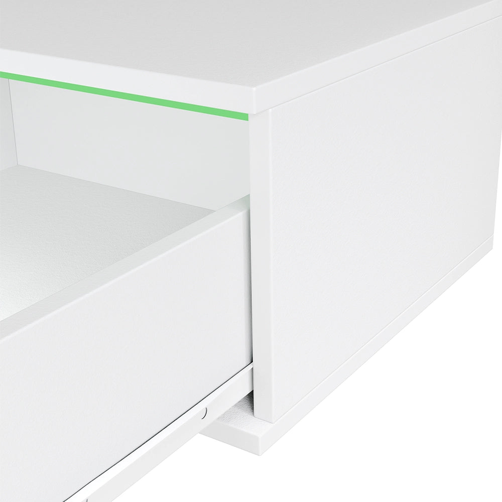 Vicco Comodino camera da letto Bianco 49 x 23 cm Con illuminazione a LED