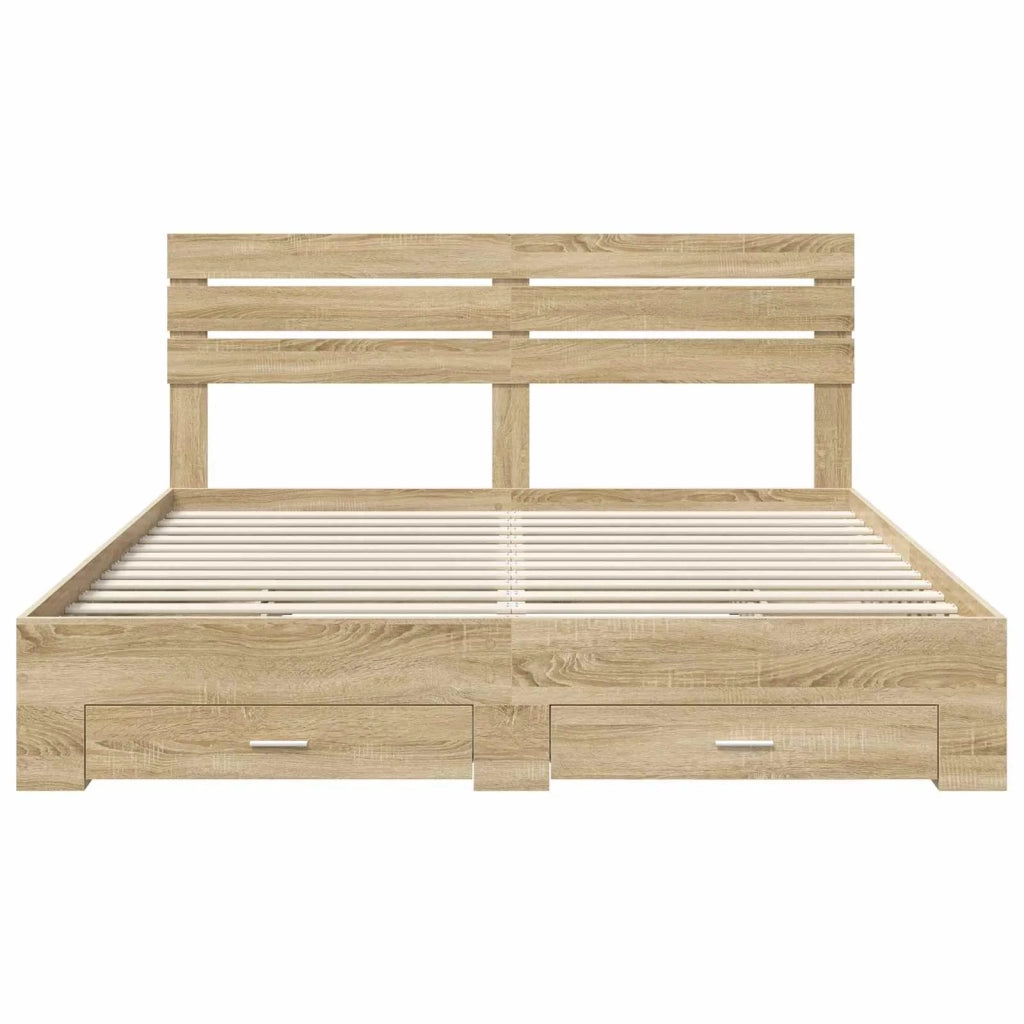 Struttura del letto con cassetto con testiera Legno multistrato 3411610