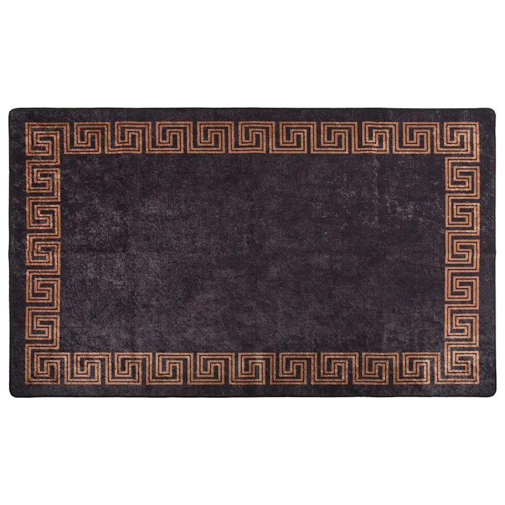 Tappeto Lavabile 120x180 cm Nero e Oro 337930