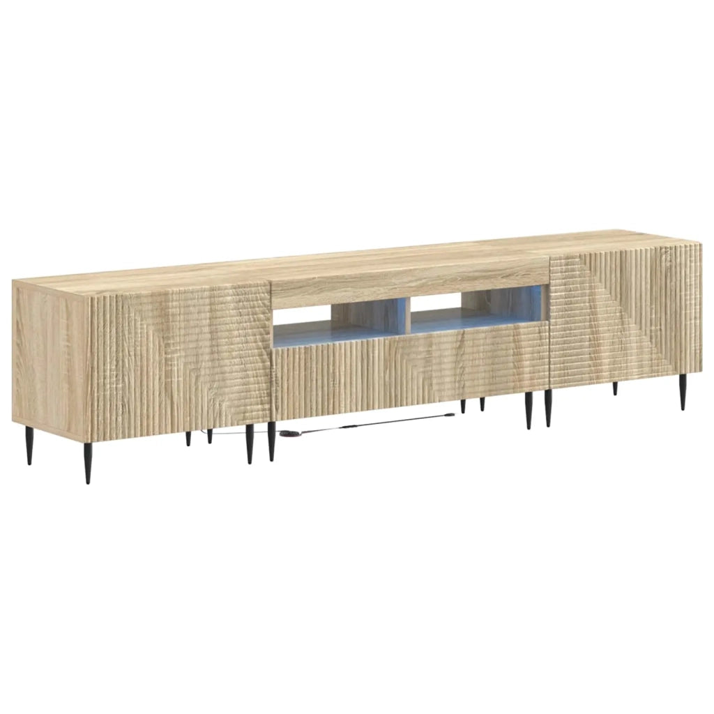 Mobile TV LED a 3 pezzi Rovere Sonoma Legno ingegnerizzato 3416678