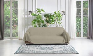 Telo Arredo Coprittutto Copridivano in Cotone Tortora 170x300 cm