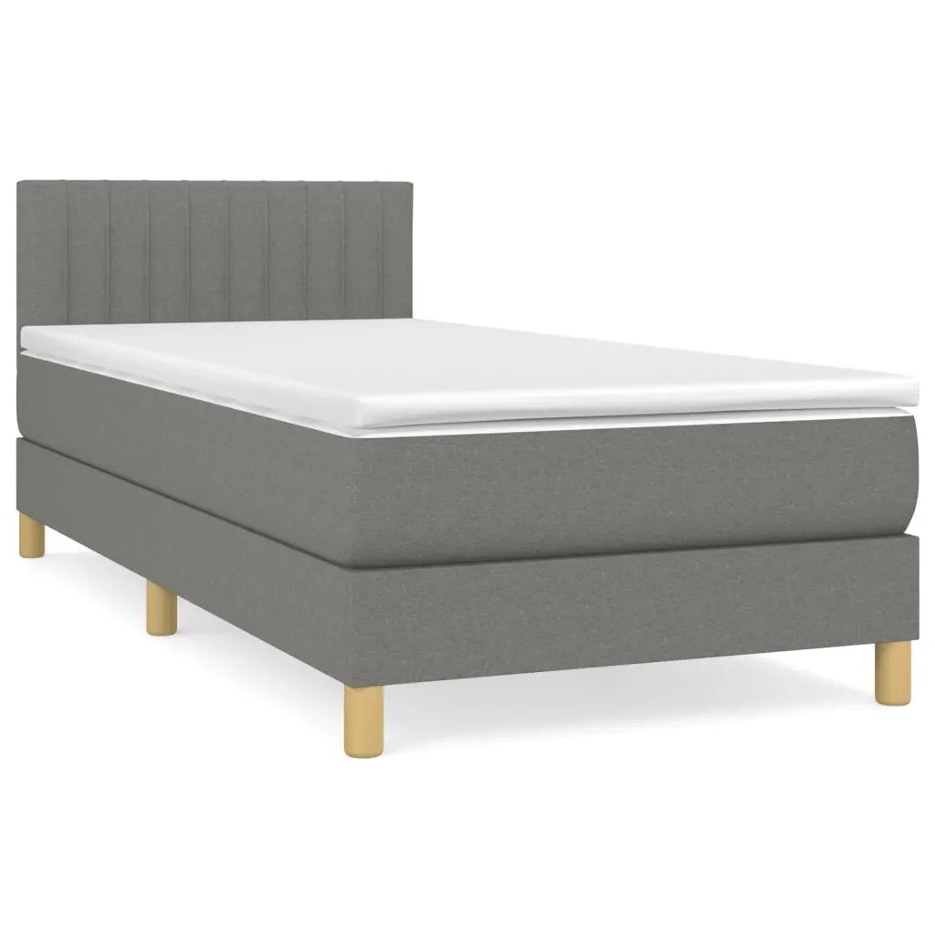 Giroletto a Molle con Materasso Grigio Scuro 100x200 cm Tessutocod mxl 75560