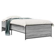 Letto singolo | Letto per adulti | Struttura del letto Sonoma grigio 80 x 200 cm