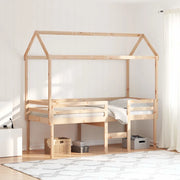 Letto a Soppalco con Tetto 80x200 cm in Legno di Pino 3282135