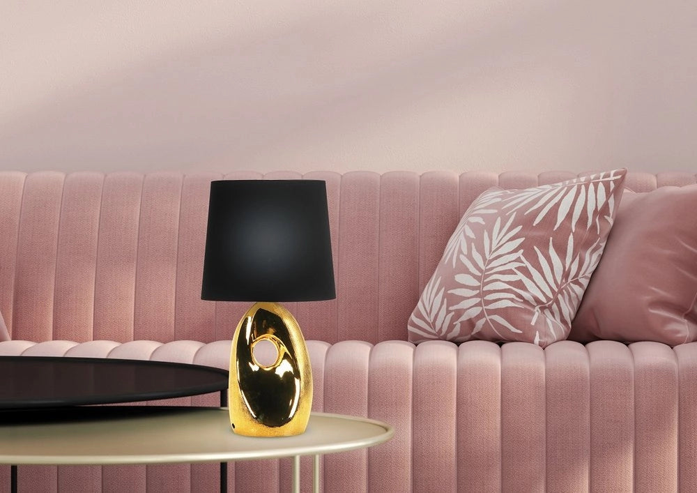 Lampada da tavolo Candellux Hierro 41-79916 oro/nera