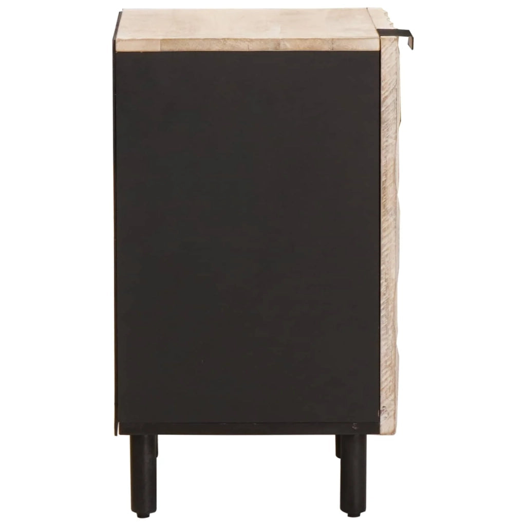Mobiletto da bagno compatto con ripiano portaoggetti resistente 38 x 33 x 58 cm in legno di mango bianco 02_0057771