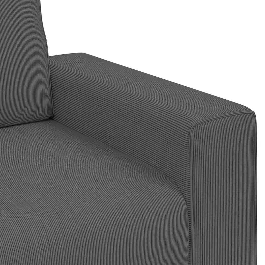 Divano Sedia-Poltrona-Sofa Relax Grigio Scuro 60 cm Tessuto di Velluto a Coste
