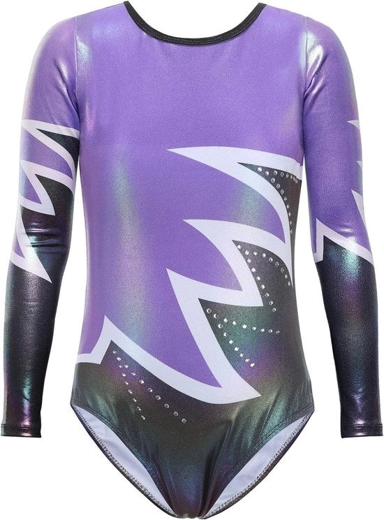 Abbigliamento da Ballo per Ragazze con Maniche Lunghe - Colore Marrone - Taglia 150 - Adatto per Età 12-14 Anni - Altezza 150-160 cm