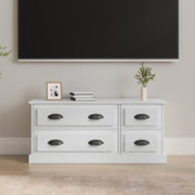 Mobile Porta TV Bianco Lucido 100x35,5x45 cm Legno Multistrato 816450