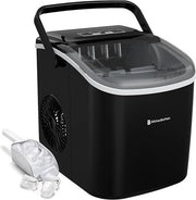 Macchina per congelare cubetti di ghiaccio - 1,2L - 100W - 220V - ABS-plastica - metallo rame - funzione di autoigiene - nero -