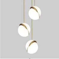Lampada Da Soffitto Pensile Acrilico Palla Bianco Oro APP481-1CP