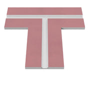 Cartongesso con profilo in alluminio integrato "T" ignifugo
