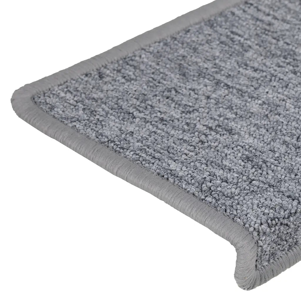 Tappetini per scale 30 pz 65x21x4 cm Grigio chiaro Bordo rettangolare 3365778