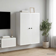 Mobiletto a muro Bianco Lucido 66 x 34,5 x 90 cm 897889