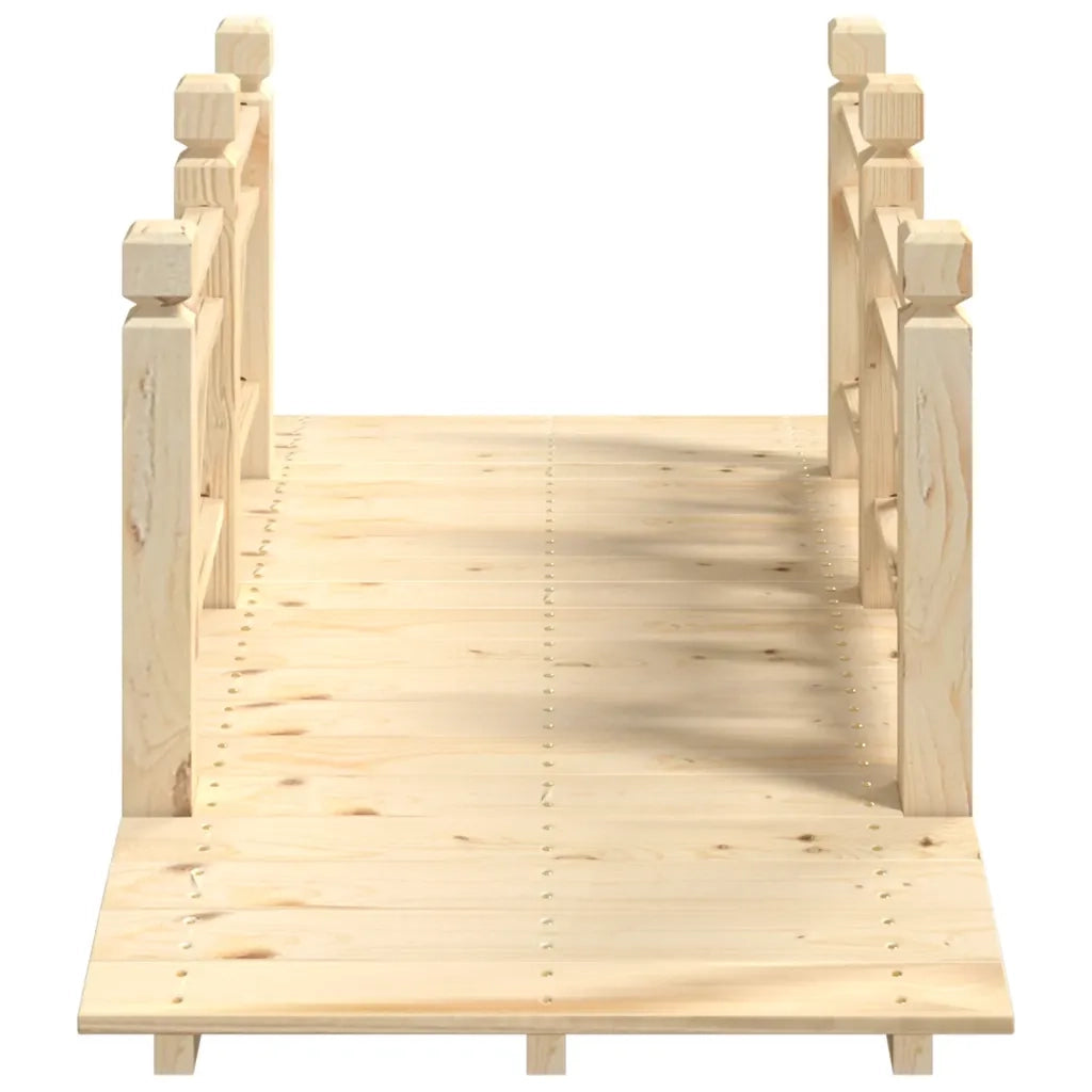 Ponte Giardino Ringhiere 150x67x56cm Legno Massello Abete Rosso 363359