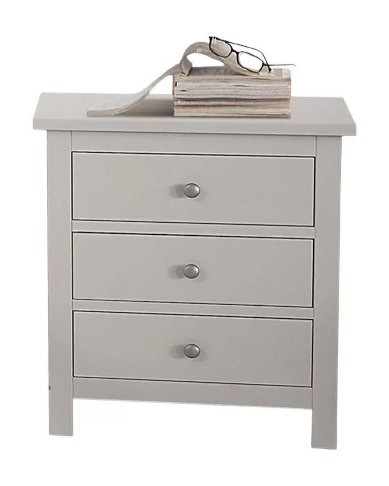 Comodino laccato bianco 3 cassetti 58 x 40 x 66 h (722) - Mobili 2G
