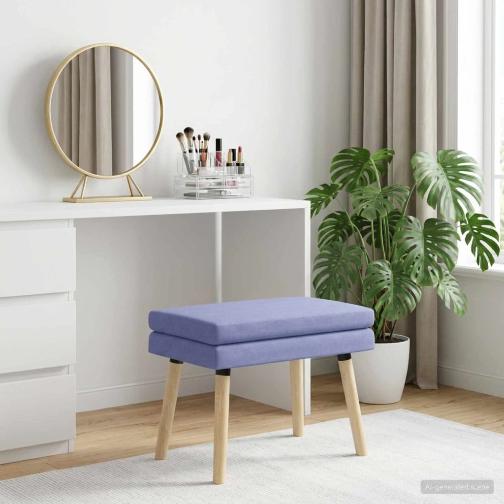 Panchina a doppio strato Blu jeans 60 x 40 x 46 cm Tessuto 42038430