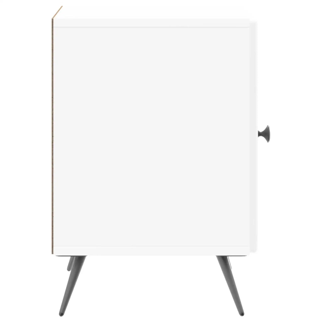 Armadio da Notte 2 pcs Bianco Lucido 43 x 34,5 x 50 cm