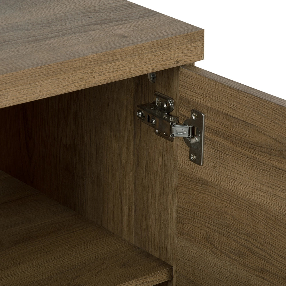 Madia credenza a 2 ante in legno scuro metallo grigia in alluminio con ripiani Mobile contenitore per la casa industriale