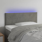 Testiera a LED-Testata con LED Grigio Chiaro 90x5x78/88 cm in Velluto 548552