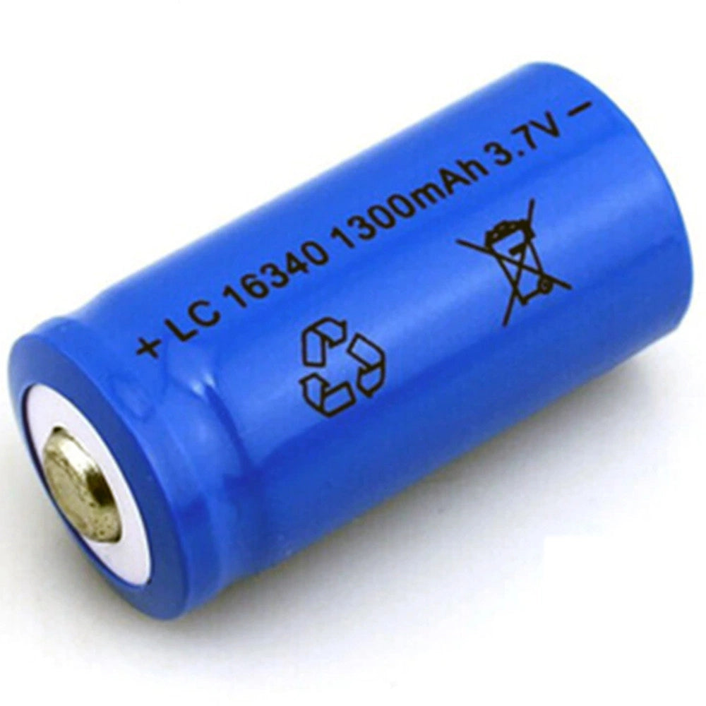 Trade Shop - Batteria Lc 16340 Cr 123a Pila Ricaricabile A Litio 1300 Mah 3,7v Per Softair -