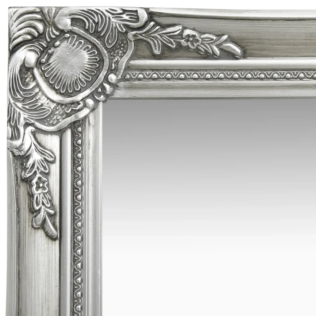 Specchio da Parete | Specchio decorativo Stile Barocco 40x40 cm Argento
