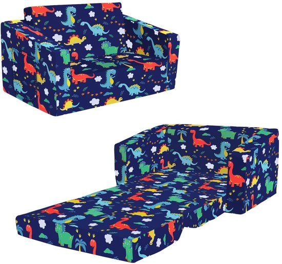 Bancopieghevole 2-in-1 - Sedia per bambini - Divano per bambini - Comfortevole - Respira bene - Pelle morbida - Divano per bambini