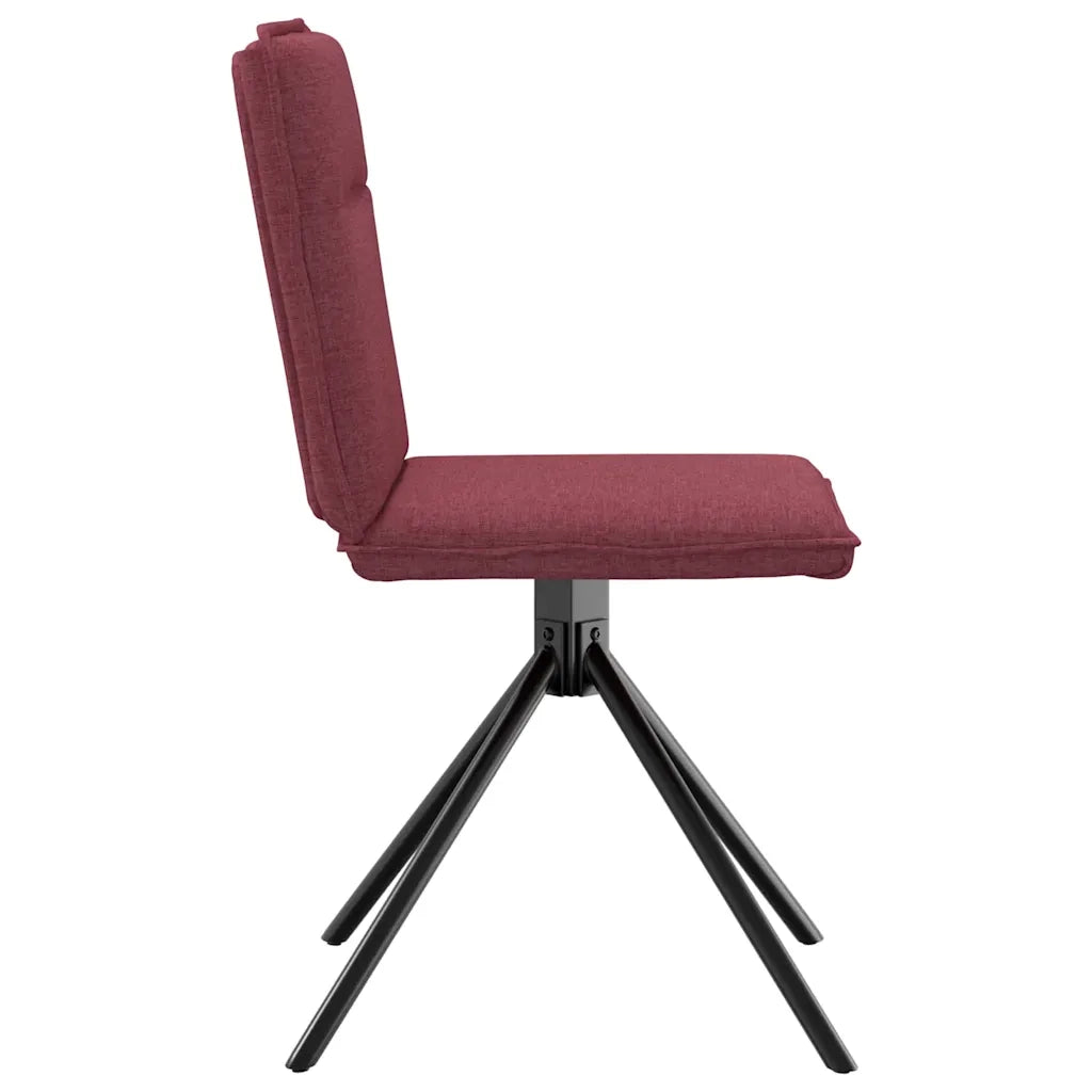 Sedie da Pranzo 2 pz Rosso Vino in Tessuto 4101235