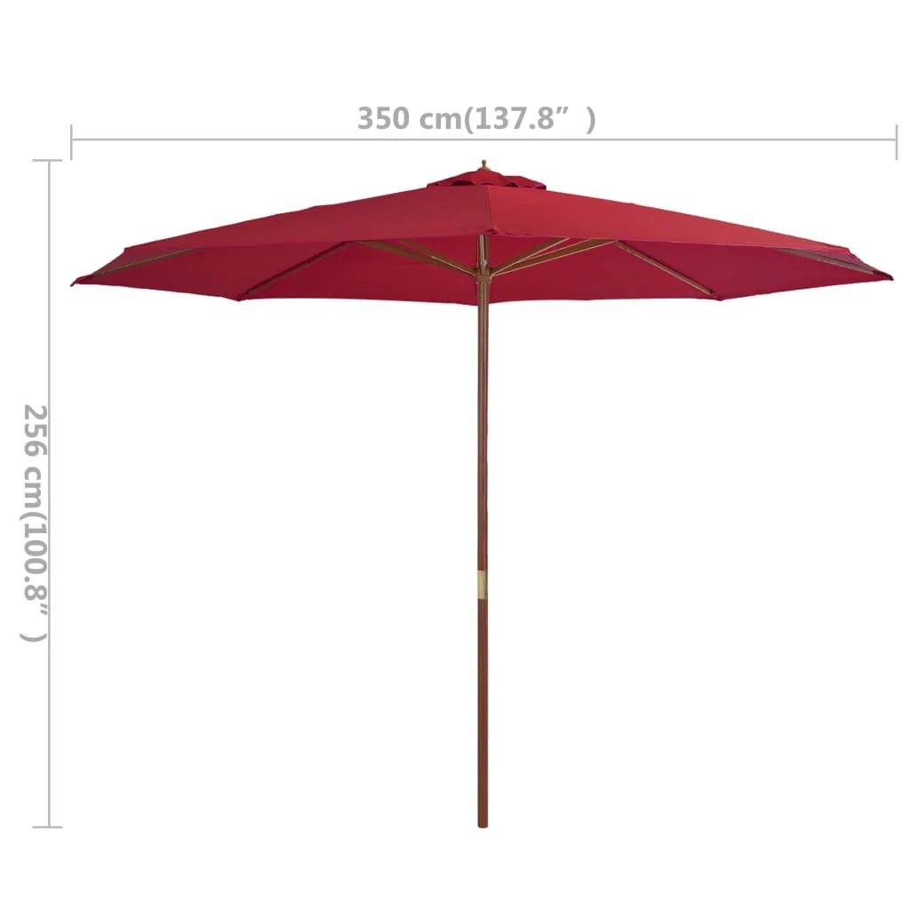 Ombrellone con palo in legno 350 cm bordeaux 02_0008128