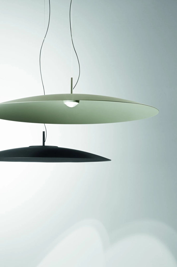 SOSPENSIONE 1 LUCE ELLE A LED 18W 3000K 1719LM  D.90CM NERO
